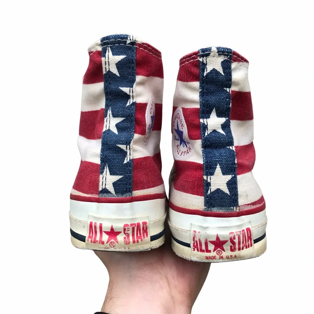 Vintage Made In USA Converse Size 3 American Flag